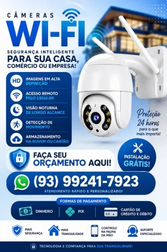 Câmera wi-fi de segurança