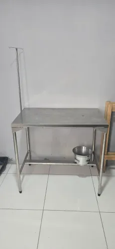 Mesa Inox Atendimento Veterinaria Cirurgica Balde Sorox