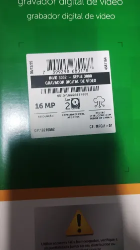 NVR Gravador de Vídeo iNVD 3032 Intelbras 32 Canais Resolução de 16MP com HD de 6'