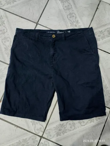 Bermuda jeans luigi bertolli original tamanho 48 azul marinho nova