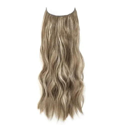 Aplique Mega Hair Fio Invisível - Extensão de Cabelo Removível - Cabelo Orgânico