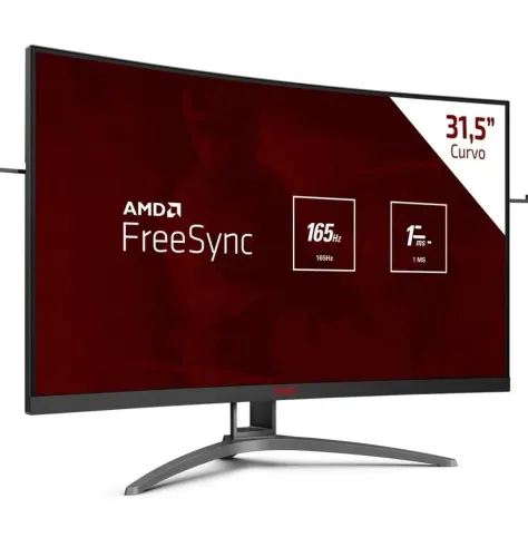 Monitor Gamer AOC Agon Curved,31.5 Polegadas, 165hz,1MS, Widescreen <br>Widescreen