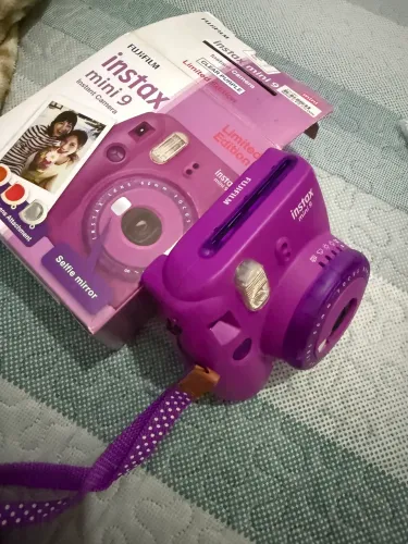 Instax Mini 9 Roxa Limited Edition + Caixa + Kit Completo | Excelente Estado