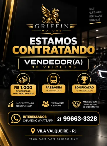Vendedor de Veículos - R$1.000 de comissão por venda