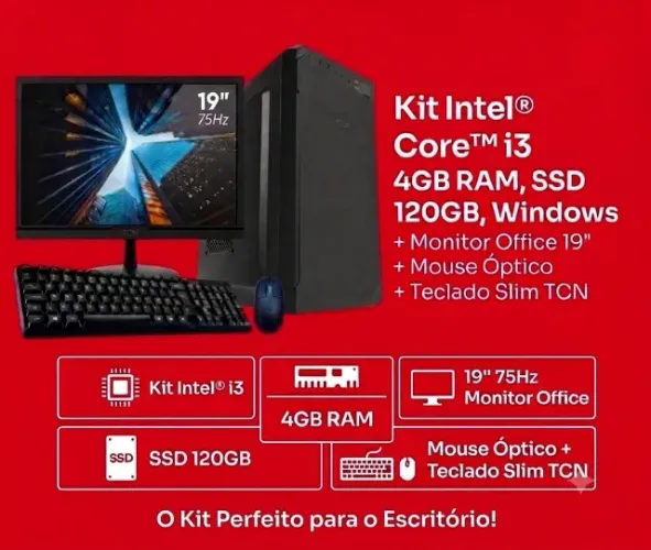 Pc Intel Core I3 Completo + Monitor 19? *ENTREGA GRÁTIS*