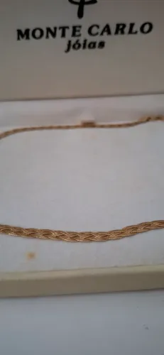 Gargantilha de Ouro Trançada