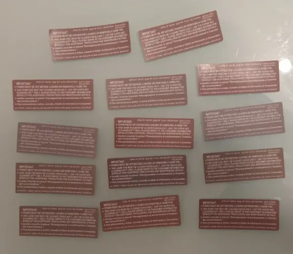 lote com Labels traseira para cartucho de Nintendo 64 e Super Nintendo - favor ler anúncio