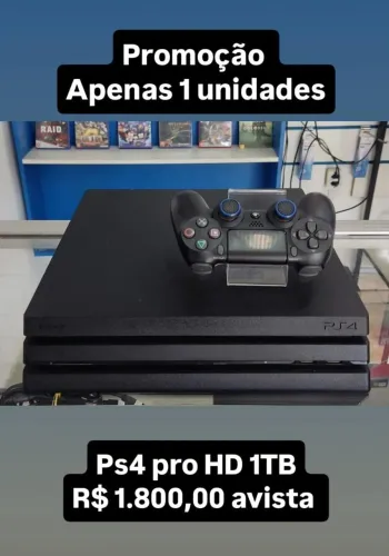 Ps4 pró 1tb seminovo 