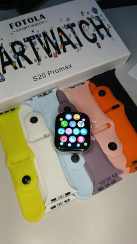 Smartwatch S20 Pro Max Fotola + Kit Completo com 7 Pulseiras e Acessórios (Novo)