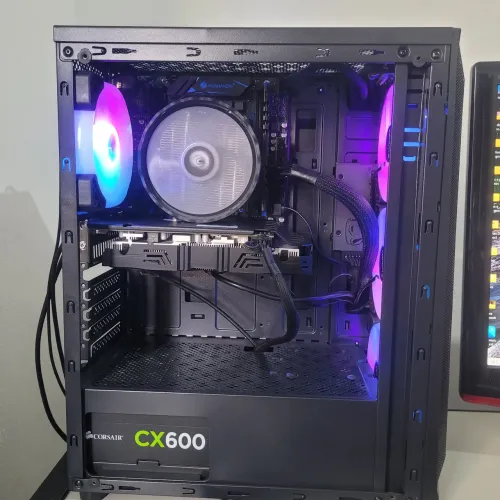 Pc Gamer Completo RX 5500 8Gb All Black com RGB