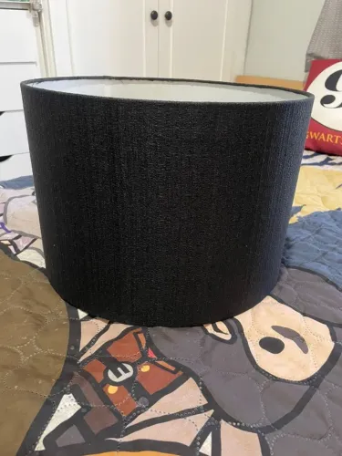Cúpula de Abajur 35x25 Preta | Tecido Tipo Linho | Ótimo Estado