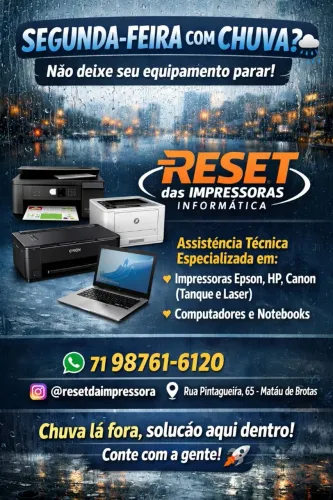 Manutenção de impressora Epson L Hp Canon 