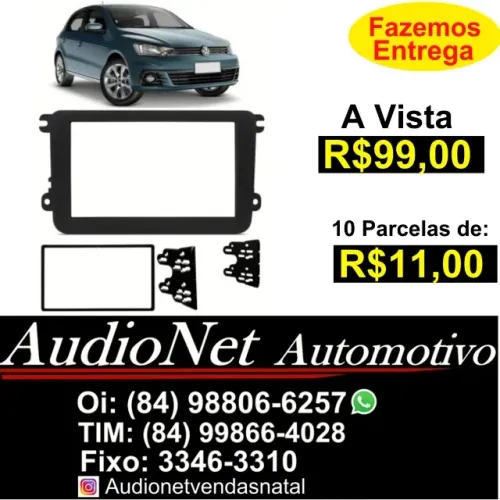 Moldura 2 Din Painel Dvd Multimidia Gol Voyage Saveiro G7 G8 Tiguan Amarok Jetta Fusca 12