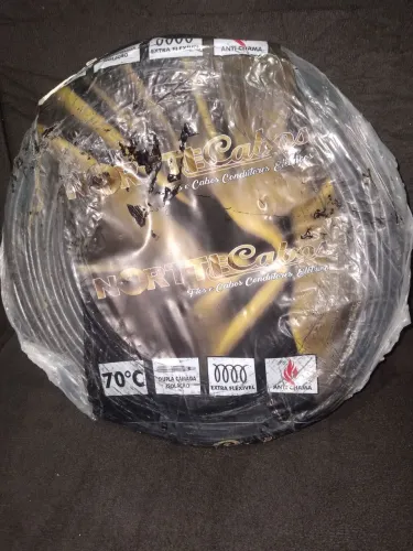 Fio flexível 6mm antichama peça lacrada com 100 metros marca é (Norte Cabos) 350,00