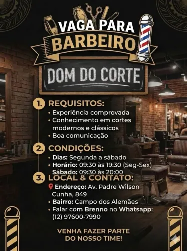 Preciso de barbeiro ? zona sul