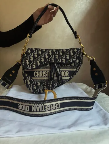 Bolsa Dior Saldle Bag in Blue - acompanha todos os itens