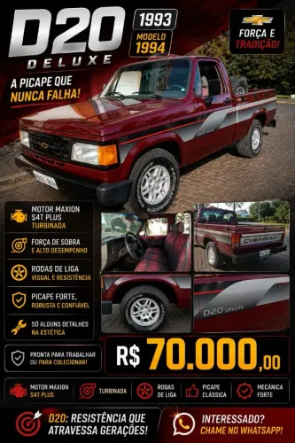 Chevrolet D-20 S / Luxe 3.9/4.0 Diesel 1994