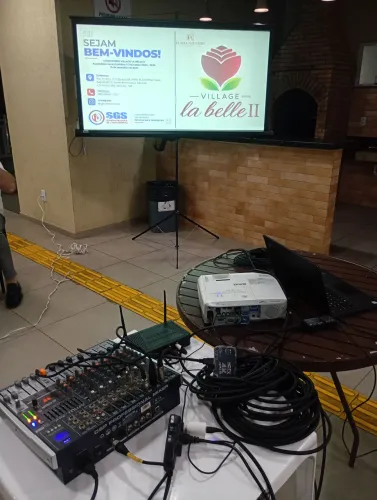 Projeção, telão e som para eventos (Aluguel)