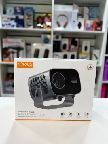 Projetor LED A'Gold Pro PGT-HY500 Suporte 4K Wifi Bluetooth Cinema Em Casa