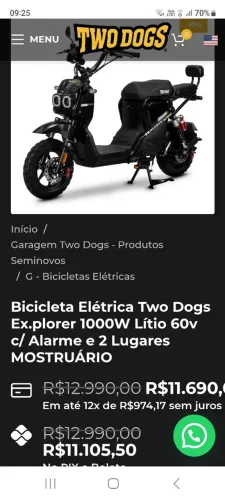 Bike eletrica twoo dogs