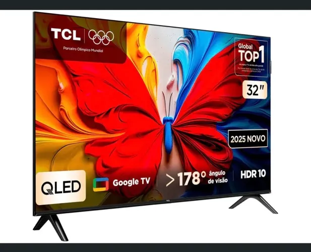 Smart TV 32" TCL Full HD QLED 35S5K Google TV 2 HDMI
