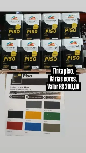 Vedemos tintas Piso 200,00 reais