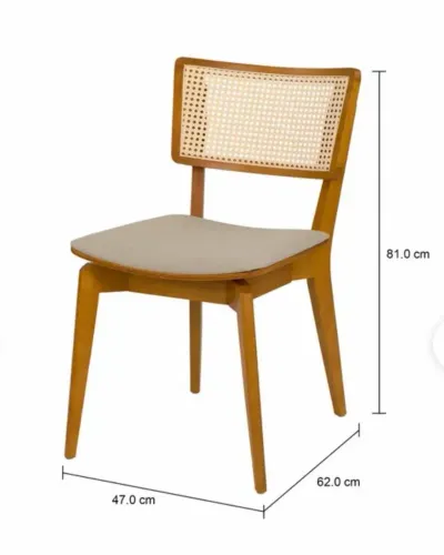 CONJUNTO DE 4 CADEIRAS DE JANTAR COM PALHINHA