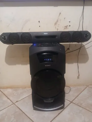 som sony MHC-GT3D 600W Bluetooth USB entrada saída auxiliar CD DVD Rádio optica controle  