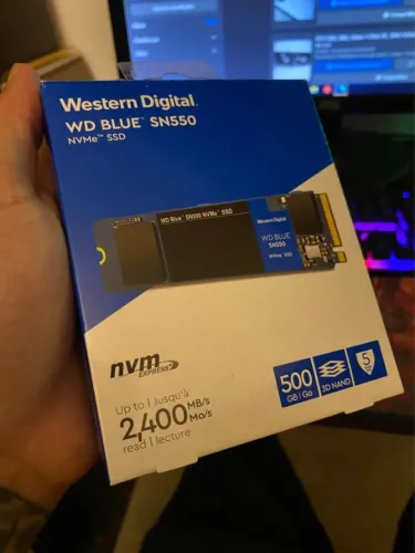 SSD NVME M.2. 500Gb SN550 Western Digital - na caixa