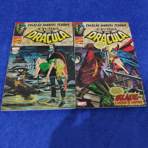 Quadrinhos/ Gibi A Tumba do Drácula Nº 1 e 2 - Coleção Marvel Terror - Panini Comics