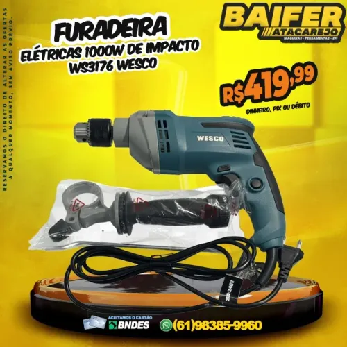 Furadeira Elétricas 1000w de Impacto Ws3176 Wesco