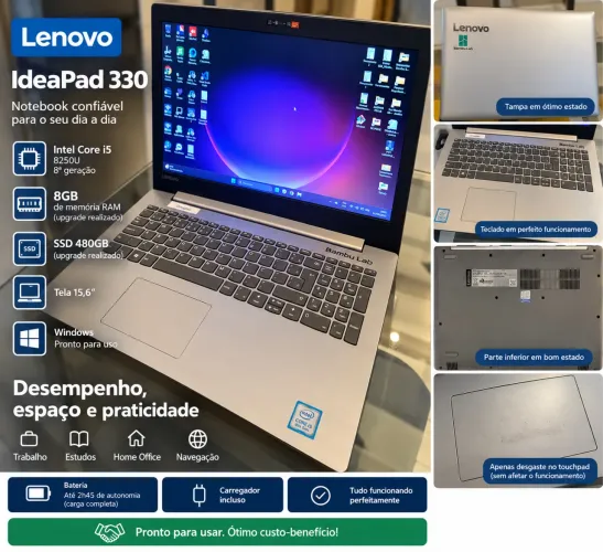 Notebook Lenovo IdeaPad 330 - Intel Core i5 | 8GB RAM | SSD 480GB