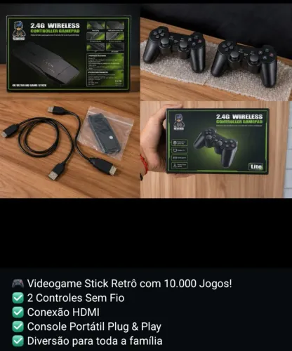 ? Videogame Stick Retrô com 10.000 jogos! ?
