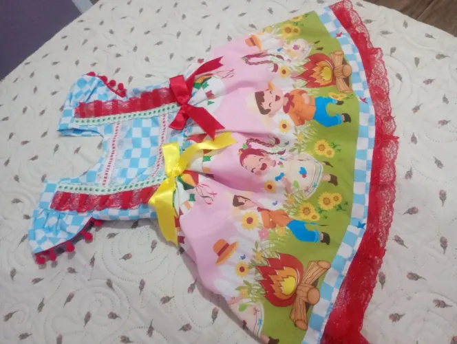 Vestido de festa Junina 1/2anos