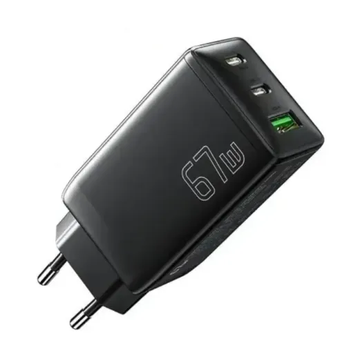 Fonte Turbo Carregador Celular Parede 67w Usb Tipo C Essager Cor Preto