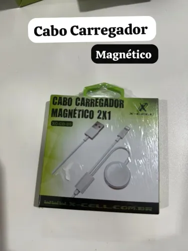 Cabo carregador magnético 2x1 iphone e smartwatch novo