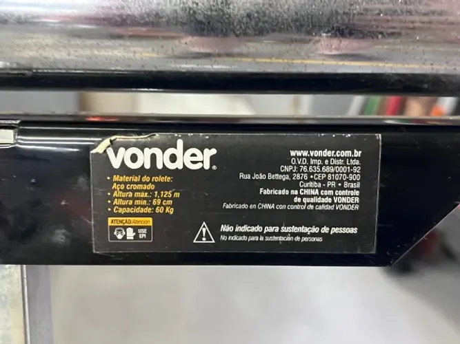 CAVALETE DE SUSTENTAÇÃO COM ROLETE VONDER