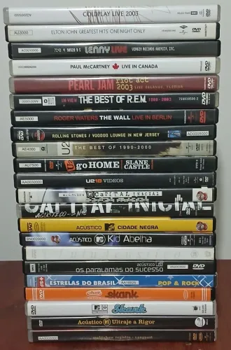 Dvds Rock Nacional e Internacional <= 2 por R$ 25