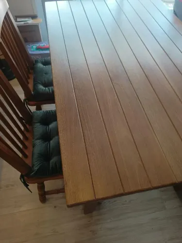 Mesa de Jantar de Madeira Rústica