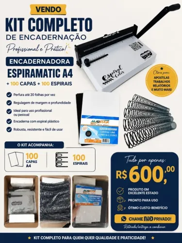 Kit Completo de Encadernação