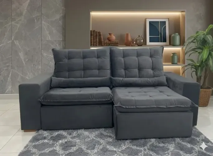 Sofa retratil e reclinavel elegance novo de loja