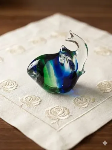 Peça Decorativa em Vidro Artístico - Escultura Murano Style