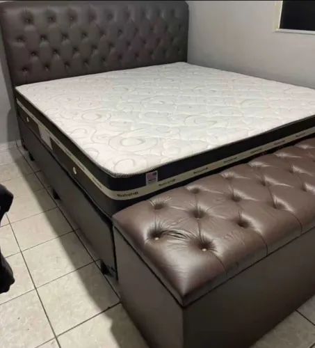 Cama box com molas nova hoje apart