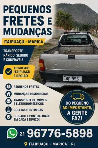 Frete Itaipuaçu, Maricá a partir de 100$
