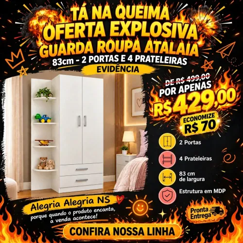 Roupeiro Infantil na Queima: Vem tranquilo que tá barato!