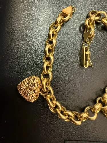 Pulseira Elo Português de ouro 13.15g 18k procedência garantia eterna