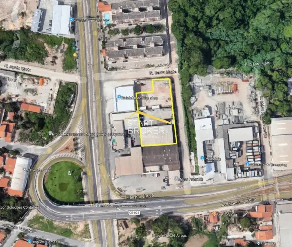 Terreno Comercial com Galpão para Locação | 2.600m² | Sapiranga / Cambeba | Próx