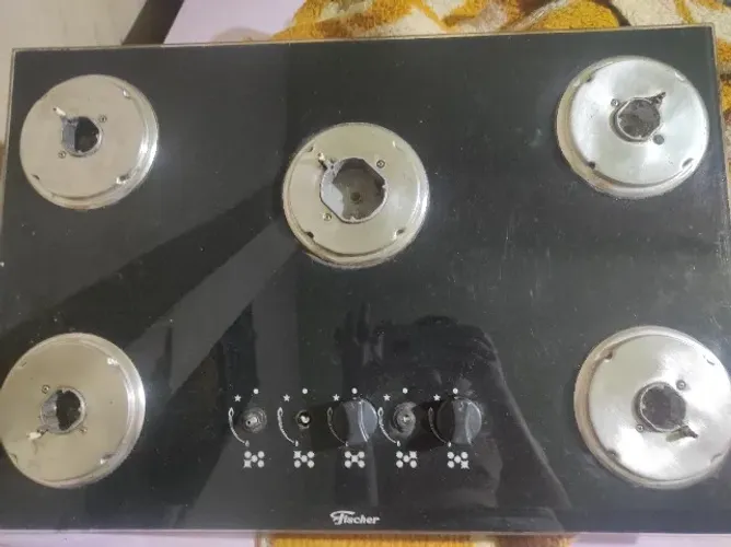 Cooktop Fischer 5 bocas Vidro Preto