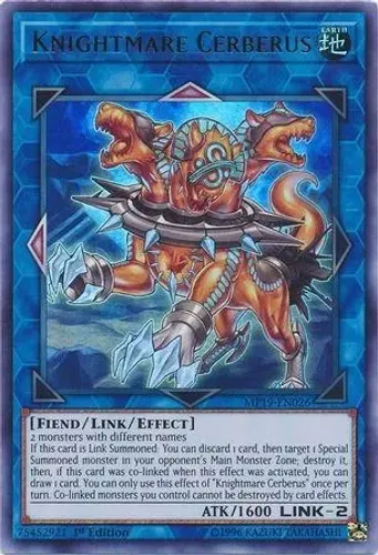 Yugioh!!! Knightmare Cerberus MP19-PT026 Ultra Rare