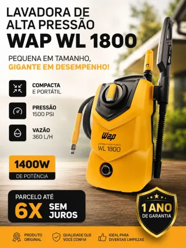Lavadora de Alta Pressão Wap WL 1800 - Nova na Caixa